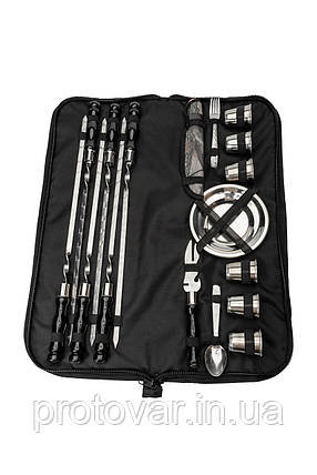 Подарунковий набір шампурів Enot-3 Black з посудом і аксесуарами, фото 1