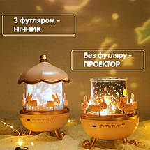 Нічник-проектор, що обертається, із 6 змінними картриджами, USB, Bluetooth та акумулятором, портативний світловий проектор-нічник, фото 5