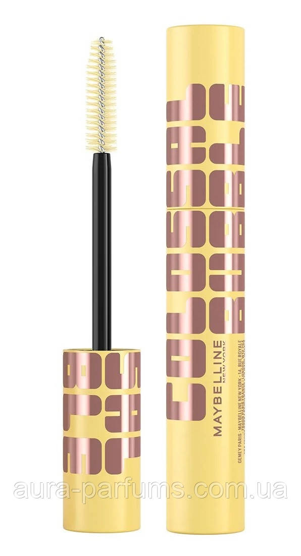 Водостійка туш для об'єму та поділу вій Maybelline New York Colossal Bubble Black