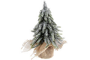 Ялинка 20см з покриттям "лід" в джутовому мішечку №122-112/Bonadi/(24)