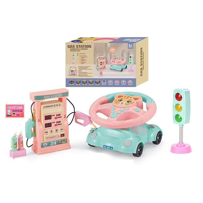 Кермо 2192 E-47 ТИГРЕНЯ, світлофор, заправна станція, підсвічування, звук, мелодії, машина-підставка, фото 1