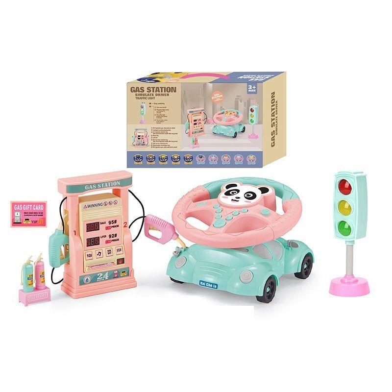 Кермо 2192 E-47 ПАНДА, світлофор, заправна станція, підсвічування, звук, мелодії, машина-підставка, фото 1