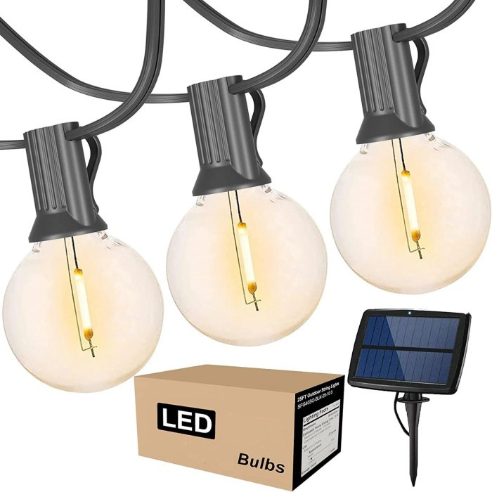 Садова гірлянда на сонячній батареї 1200 mAh, 10 м, 20 LED, з пультом керування, водонепроникна світлодіодна стрічка для дому