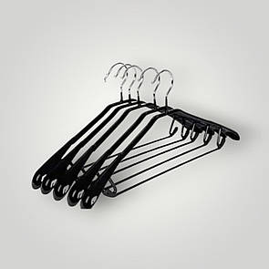 Вішачки плечики силіконові  металеві з гачками і перекладиною 42 см