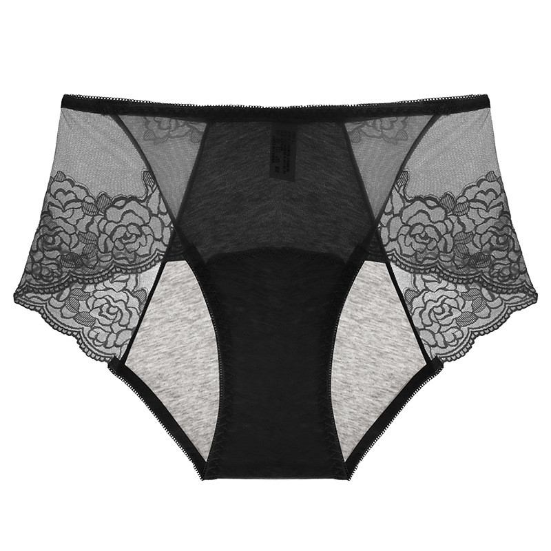 Трусики для місячних підстраховуючі з нейлону з мереживом і бавовняною ластовицею, фото 1