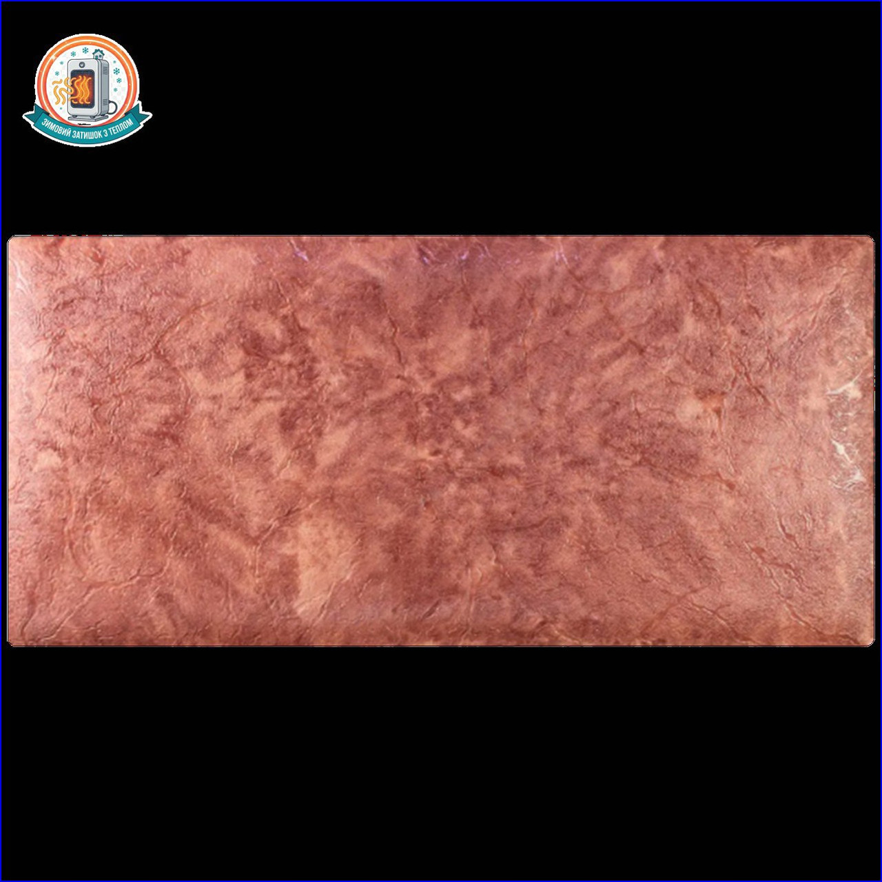 Керамогранітний обігрівач KEN-600 "Гранж жакард" малиновий керамічна панель, фото 1