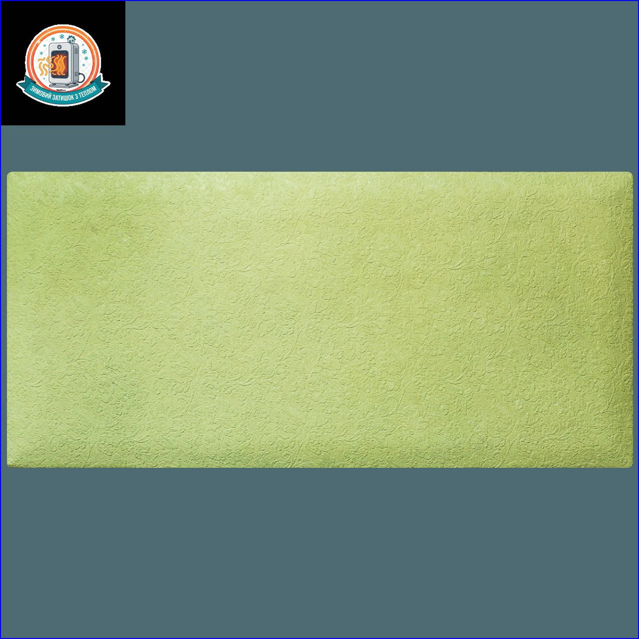 Керамогранітний обігрівач KEN-600 "Філігрі жакард" оливковий керамічна панель, фото 1