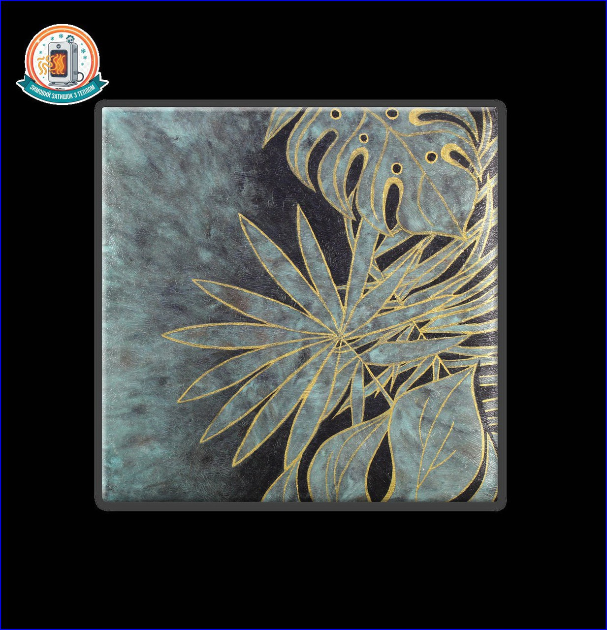 Керамогранітний обігрівач KEN-500К "Тропіки" малахітовий керамічна панель, фото 1