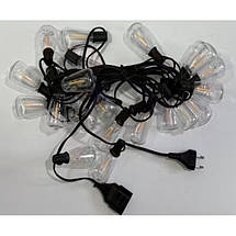 Світлодіодна гірлянда 10 м, 25 LED ламп, тепле статичне світло, декоративна електрична ілюмінація для дому, саду, 220В, фото 5