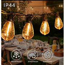 Світлодіодна гірлянда 10 м, 25 LED ламп, тепле статичне світло, декоративна електрична ілюмінація для дому, саду, 220В, фото 4