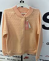 Бомбер Cool Club стьобаний пудровий з блиском для дівчинки, розмір 152