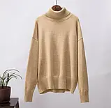 Светр жіночий оверсайз молодіжний з горлом, фото 10