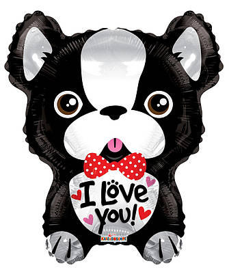 Кaleidoscope 18" Французький бульдог Куля повітряна фольгована Я люблю тебе — В УП
