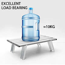 Складаний кемпінговий стіл WestTune TravelPro, алюмінієвий розкладний портативний стіл, компактний 42×29×13 см, фото 4