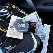 Термо кросівки чоловічі Salomon XT6 Gore Tex black silver Саломон ХТ-6 чорні срібло Горетех єврозима осінь, фото 4