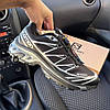 Термо кросівки чоловічі Salomon XT6 Gore Tex black silver Саломон ХТ-6 чорні срібло Горетех єврозима осінь, фото 8