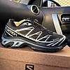 Термо кросівки чоловічі Salomon XT6 Gore Tex black silver Саломон ХТ-6 чорні срібло Горетех єврозима осінь, фото 9