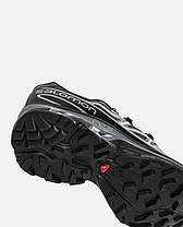 Термо кросівки чоловічі Salomon XT6 Gore Tex black silver Саломон ХТ-6 чорні срібло Горетех єврозима осінь, фото 5