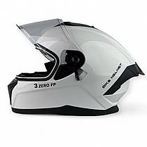 Мотошолом інтеграл MX-03P білий окуляри під bluetooth, фото 4