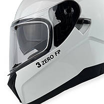 Мотошолом інтеграл MX-03P білий окуляри під bluetooth, фото 5