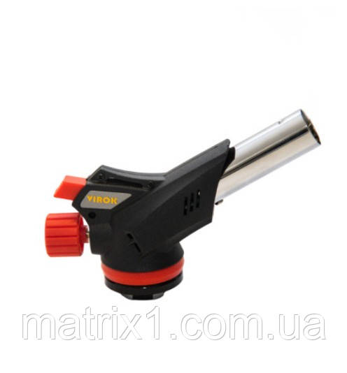 Пальник газовий VIROK з цанговим (швидке) з'єднанням, Piezo 360°, фото 1