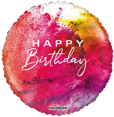 Кaleidoscope 18" Festive Balloons Birthday. Фольгована куля З днем народження - В УП