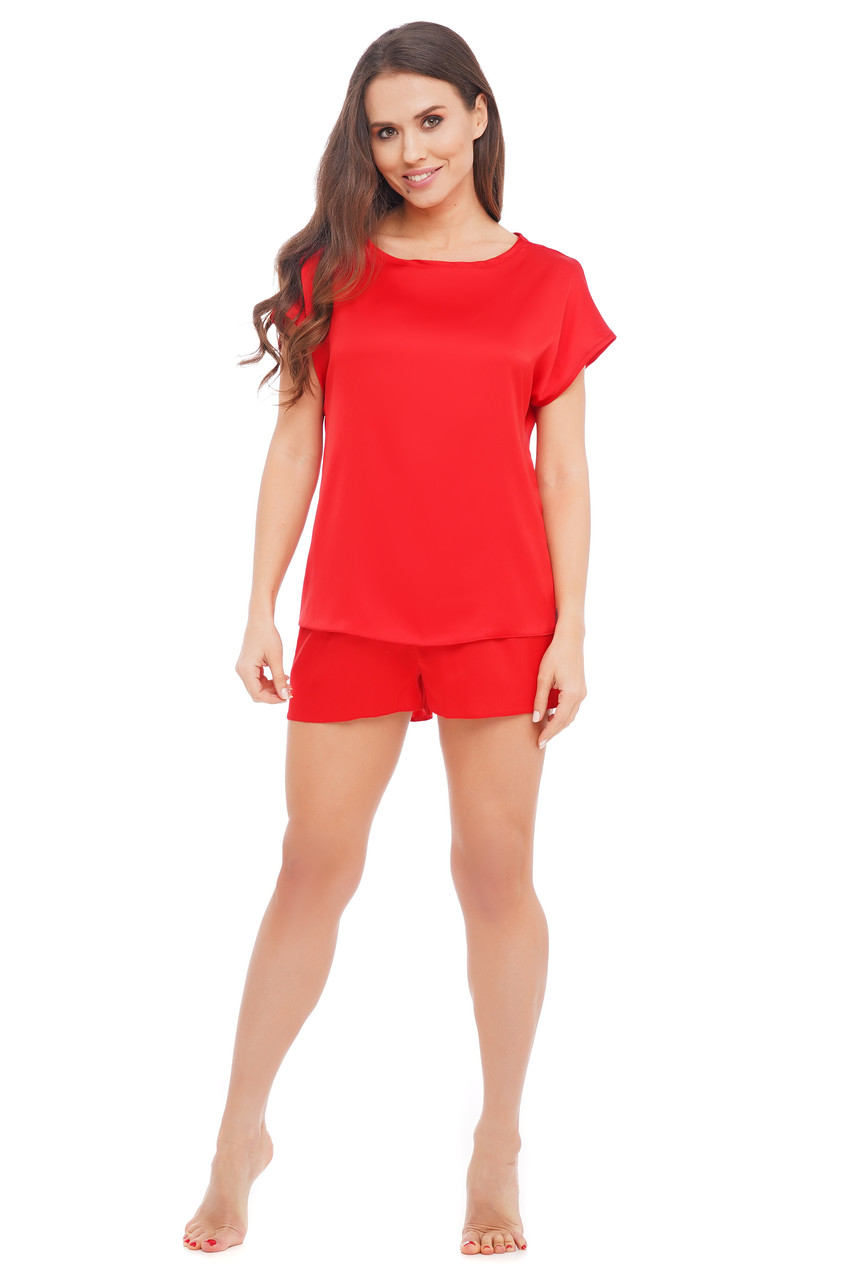 Піжама шовкова з шортами червона Martelle Lingerie 311/1, фото 1