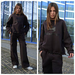 Стильний теплий спортивний костюм оверсайз для дівчат,💖 турецька тринитка (рости 146–170 см)