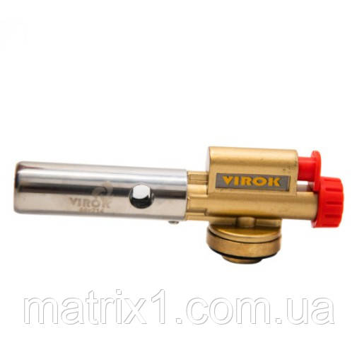 Пальник газовий VIROK з різьбовим з'єднанням, Piezo ceramic, фото 1