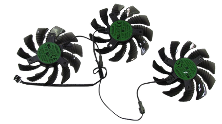 Вентилятор (кулер) Everflow 52081 для відеокарти Gigabyte G1 Rock GTX 1060 / 1080 комплект 3шт (T128010SM), фото 2