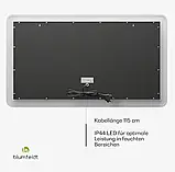 Зеркало для ванної Blumfeldt Caledonian LED 120x70 см з регулюванням кольору, функцією протипотіння та сенсорним керуванням, фото 6