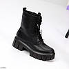 Круті зимові чорні шкіряні черевики берці супер ціна, фото 5