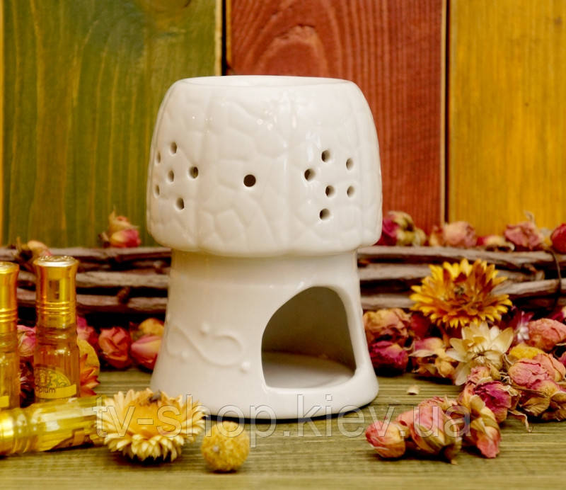 Аромалампа керамічна Гриб Біла, фото 1