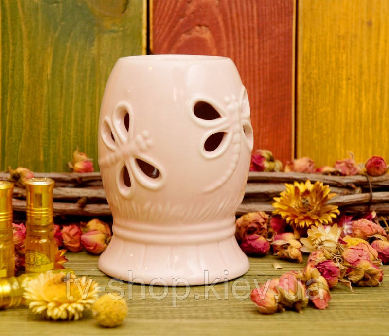 Аромалампа керамічна Стрекози Рожева, фото 1