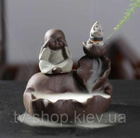 Підставка Рідкий дим кераміка Лист лотоса Нічого не видно, фото 1