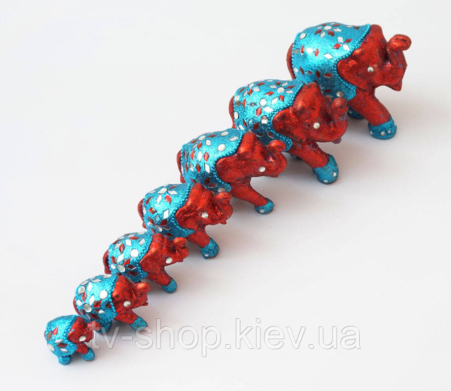 Набір 7 акрилових слоників TL541 Червоний, фото 1