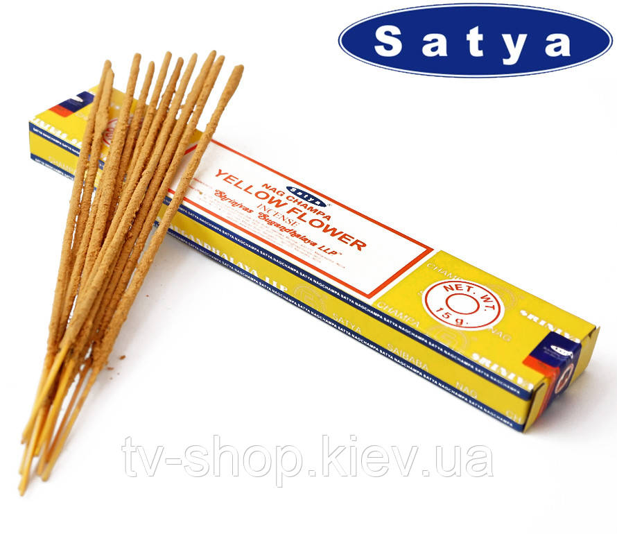 Satya Yellow Flower Жовта квітка 15 грамів, фото 1