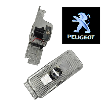Світлодіодне штатне підсвічування на двері автомобіля з логотипом Peugeot 408, 508, 3008, 5008