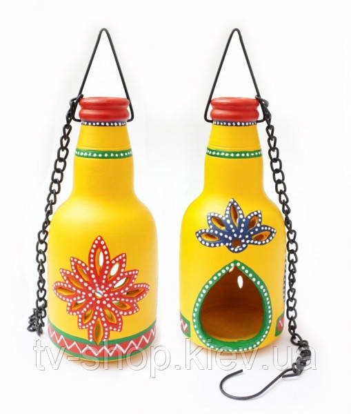 Світильник під свічку підвісний теракотовий жовтий KB-6B, фото 1