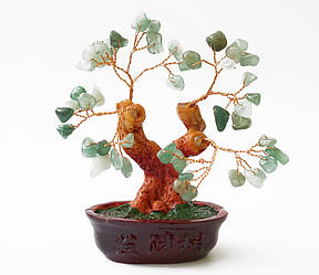 Дерево Счастини з камінням Зелений авантюрин