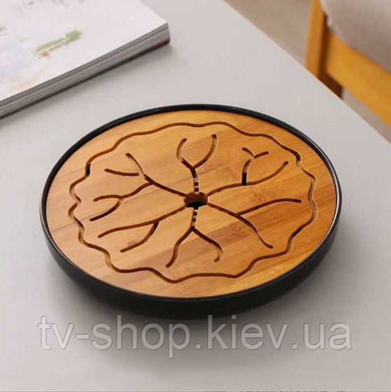 Чабань круглий Лист лотоса Чорний, фото 1