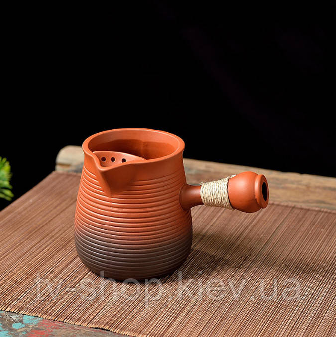 Чахай із бічною ручкою малий Червоний 350 мл., фото 1