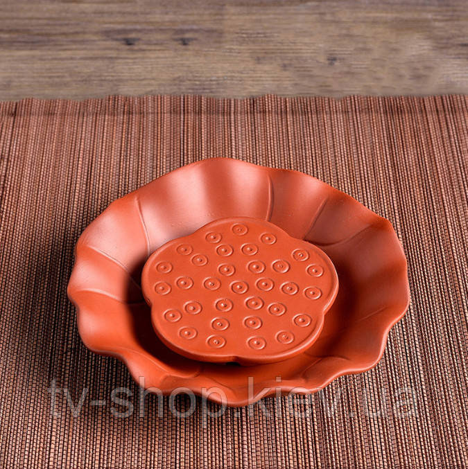 Підставка під чашку "Лепосток лотоса" Червона, фото 1