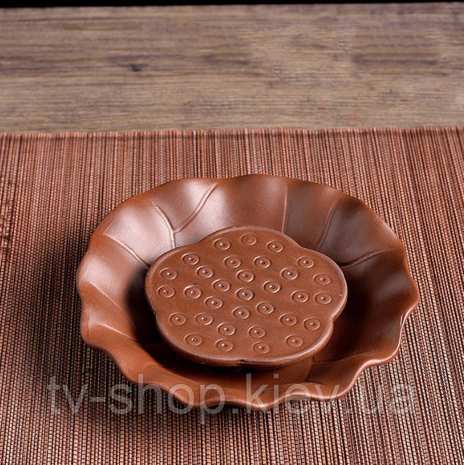 Підставка під чашку "Лепесток лотоса" Коричнева, фото 1
