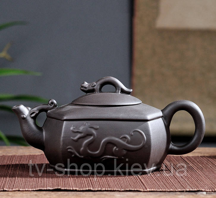 Чайник "Рецевий дракон" Чорний 350 мл., фото 1