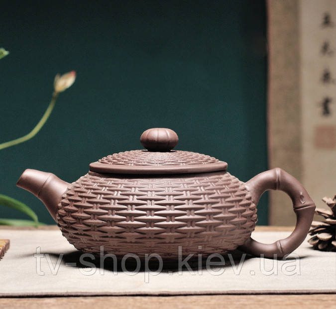 Чайник "Низкий кошик" Коричневий 600 мл., фото 1