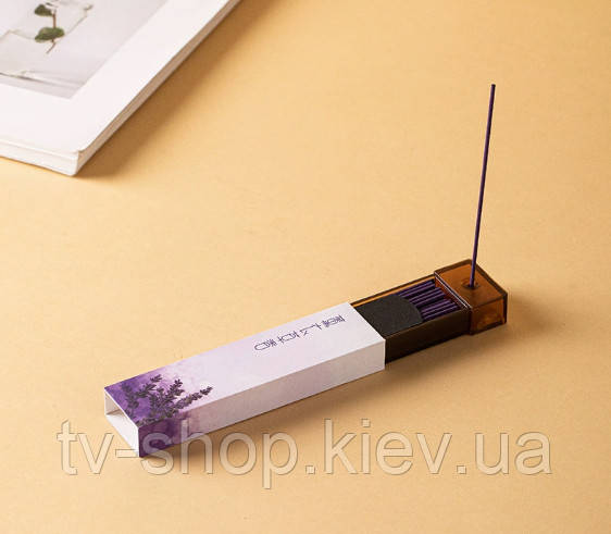 Ароматичні палички Лаванда в коробці — підставці, фото 1