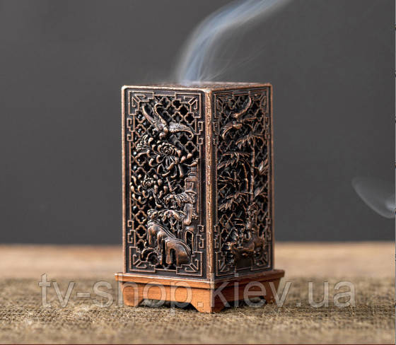 Підставка для пахощів "Облако" Курильниця з бамбуком Мідь, фото 1