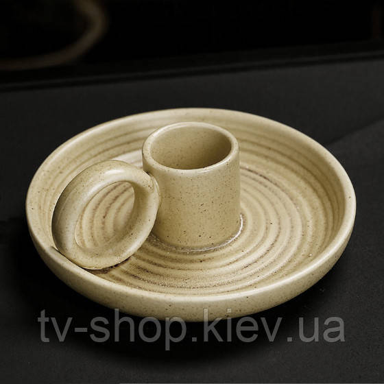 Підставка для Пало Санто керамічна з ручкою Жовта, фото 1