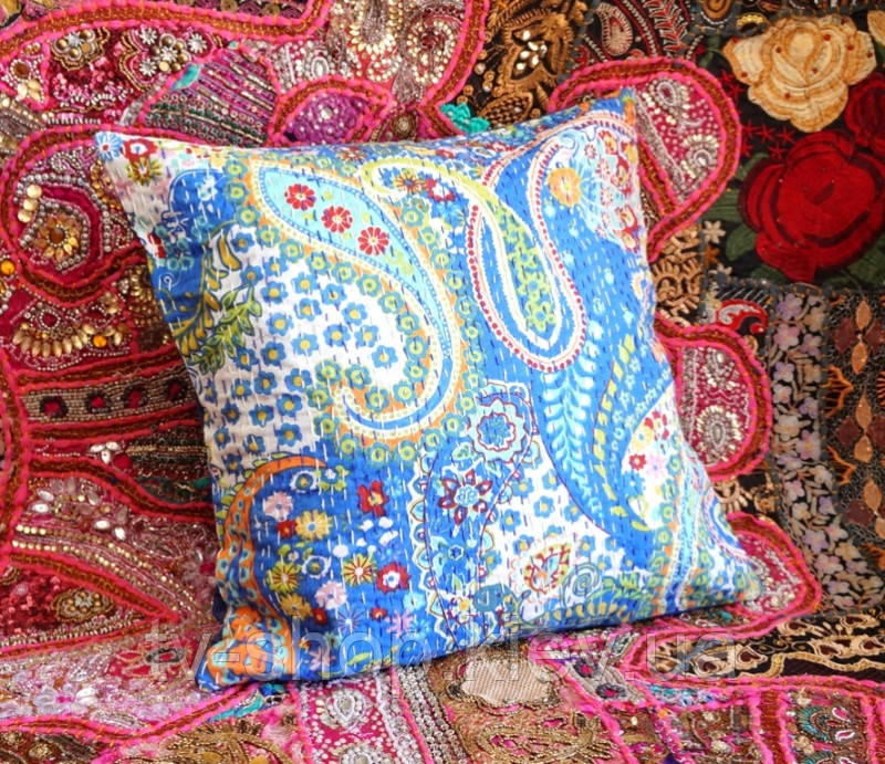 Індійська наволочка Синя, фото 1